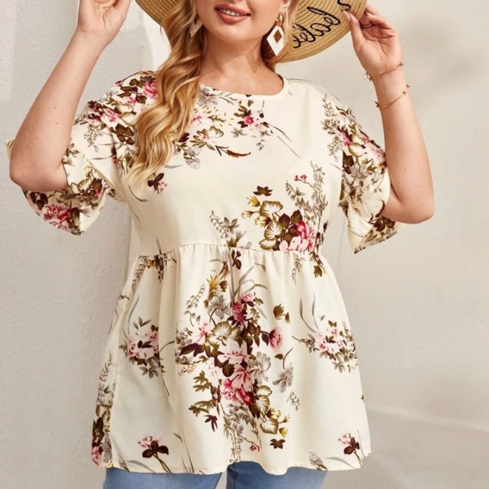 Floral Print Babydoll top